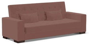 Sofá Cama Casal 3 Lugares 210cm Lisboa Veludo D03 - D'Rossi - Rose