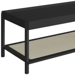 Mesa de Centro Para Sala Pés Madeira Arlo A10 Nero/Preto - Mpozenato