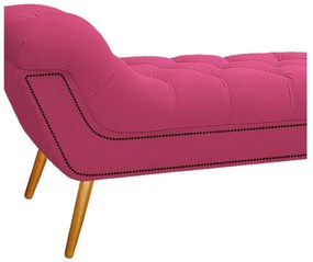 Calçadeira Estofada Veneza 160 cm Queen Size Corano Pink - ADJ Decor