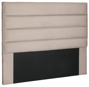 Cabeceira La Italiana Para Cama Box Casal 140 cm Suede  - D'Rossi - Bege