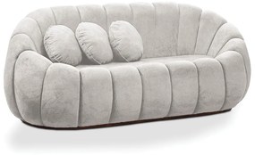 Sofá 2 Lugares Orgânico para Sala Cloud Bouclê E03 - D'Rossi - Cinza claro