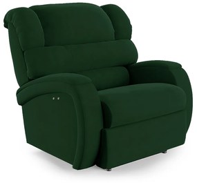 Poltrona do Papai Reclinável Napoli Power Touch Massagem Veludo Verde FH1 - D'Rossi