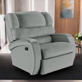 Poltrona do Papai Sala de Cinema Reclinável Kylie Manual PU Cinza G23