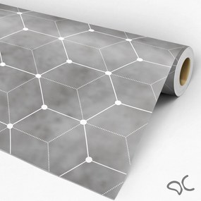Papel de Parede Cubis Dinamond Cimento Queimado Escuro 0.52m x 3.00m