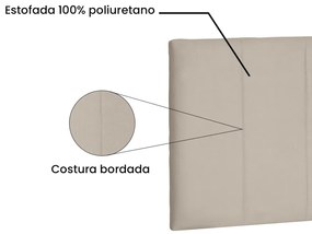 Cabeceira Painel Arizona Para Cama Box Casal 140 cm Suede Bege - D'Rossi