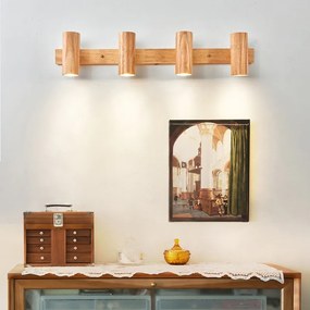 Arandela Luminária parede Retro conduziu a lâmpada de parede nordic rotatable sala estar corredor parede barra iluminação loja roupas lâmpadas modernas luminárias madeira - A1