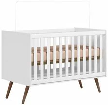 Berço Americano Mini Cama Retrô Q Encanto Branco - Qmovi