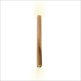 Arandela Linder Tubo Quadrado 04X05X60Cm 02Xmr11 Metal Alumínio - Old... (COBRE FOSCO)