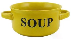 Bowl Soup em Porcelana Cor Amarela com Alca
