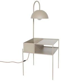 Mesa de Cabeceira Wire Com Luminária Aço Taupe - 74659 Sun House