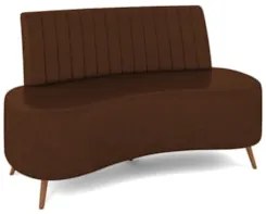 Sofá 2 Lugares para Sala Living 160cm Pés Palito Tamar K04 Sintético M