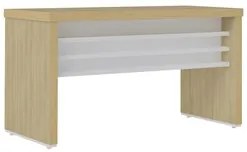 Mesa para Escritório 135cm Tamburato Corp A06 Carvalho/Branco - Mpozen