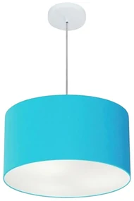Pendente Cilíndrico Azul Turquesa MJ-4099 Para Mesa de Jantar e Estar