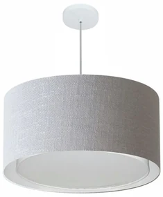 Pendente Cilíndrico Rustico Cinza MJ-4289 Para Mesa de Jantar e Estar