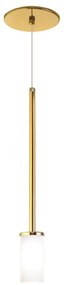 Pendente Fence Vidro Tubo Haste Longa Simples Ø05X41,5Cm 1Xg9 - Old Ar... (DOURADO FOSCO / DOURADO BRILHO)