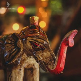 Escultura Elefante em Madeira | Bali