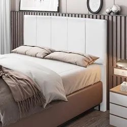 Cabeceira Cama Box Casal King 193cm Pérola W01 Corano Branco - Mpozena