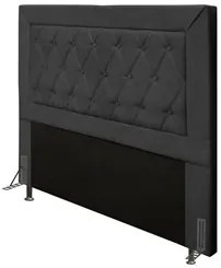 Cabeceira Cama Box Casal 140cm Turmalina Veludo J02 Cinza - Mpozenato