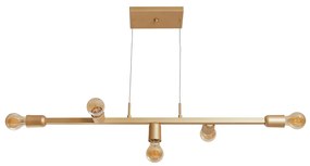 Pendente Tazza S/ Globos 85Cm 5L E27 Suspensão Cabos Kevlar | Usina 16... (CB-PV - Cobre Brilho Polido Verniz, CRISTAL)