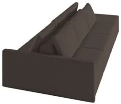 Sofá Ilha Modular com Puff para Sala Living 342cm Georgia Z08 Veludo M