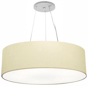 Lustre Pendente Cilíndrico Md-4381 Cúpula em Tecido 100x30cm Algodão Crú - Bivolt