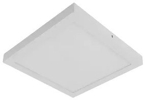 Plafon Led Sobrepor Quadrado Aluminio Branco 24W Yamamura - LED BRANCO QUENTE (3000K)