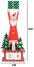Calendário Decorativo Papai Noel 18x8 cm F04 - D'Rossi