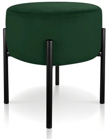 Puff Banqueta Decorativo Industrial Preto Iron Suede D03 - D'Rossi - Verde