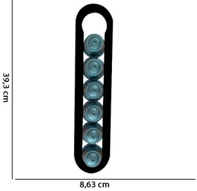 Porta Cápsula de Café Dolce Gusto com Ímã Para Geladeira Preto - D'Rossi