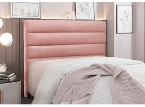 Cabeceira Cama Box Casal 140 cm Arles Veludo S04 - D'Rossi - Rosa