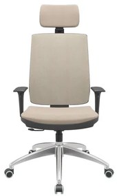 Cadeira Office Brizza Soft Poliester Fendi RelaxPlax Com Encosto Cabeca Base Aluminio 126cm - 63509 Sun House