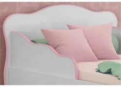 Mini Cama Infantil Doce Sonho Branco/Rosa - Qmovi