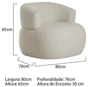 Kit 2 Poltronas Decorativa Sala de Estar Recepção Suiça Linho - ADJ Decor