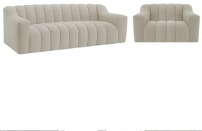 Kit 1 Sofá 180cm 2 Poltrona Luxo Recepção Sala Elegance Linho