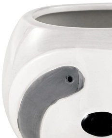 Cachepot "Preguiça" Cinza em Cerâmica 8,5x14 cm - D'Rossi