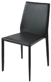 Cadeira Amanda 6606 em Metal PVC Preto - 23869 Sun House