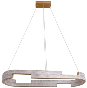 Pendente Led Aluminio Dourado 55w 3800lm 3000k Black