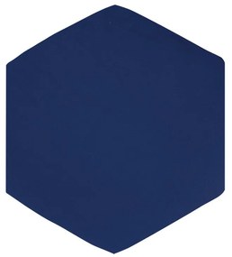 Puff Aramado Hexágono Suede Base Bronze - D'Rossi - Azul Marinho