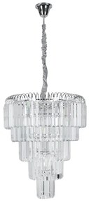 Pendente Cristal Cromado E14 5w Versailles