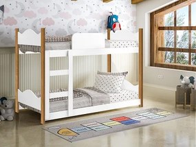 Beliche Infantil Encanto Branco/Nature - Gabrielli Móveis