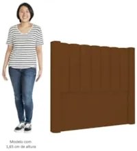 Cabeceira Casal Cama Box 140cm Claire Z04 Veludo Terracota - Mpozenato