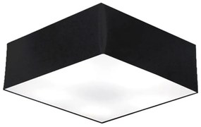 Plafon Para Dormitório Quadrado SD-3059 Cúpula Cor Preto