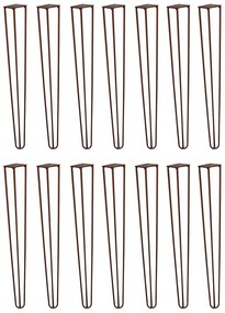 Kit 14 Pés de Metal 60 CM Hairpin Legs Mesa de Canto Aparador Bronze G41