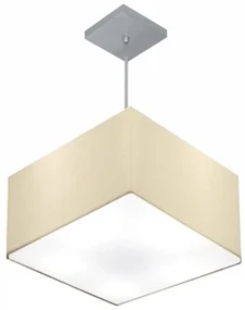 Lustre Pendente Quadrado Bege MJ-4020 Para Mesa de Jantar e Estar