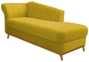 Recamier Vanessa 160cm Lado Direito Suede Amarelo - ADJ Decor