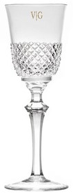 Taça de Cristal Lapidado Artesanal para Licor - 50 - Transparente  50 - Incolor
