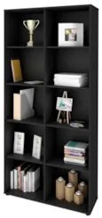 Estante Livreiro Clean com 8 Prateleiras Preto - Artany