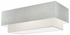 Plafon Para Varanda Gourmet Retangular SV-3044 Cúpula Cor Rústico Cinza Branco