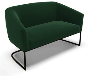 Sofá 2 Lugares Namoradeira Industrial Preto Stella Bouclê D03 - D'Rossi - Verde