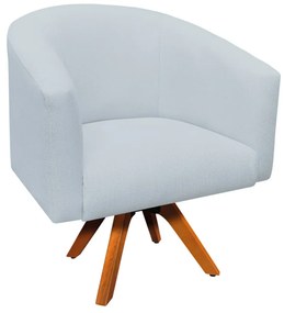 Poltrona Decorativa Giratória MM30 Stella Linho Cinza Claro D03 - D'Rossi